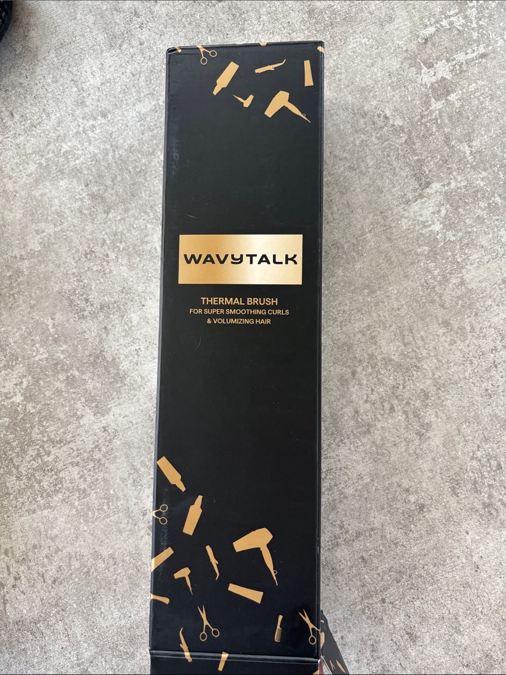 Wavytalk Black & Gold Thermal Brush - Smoothing Curls & Volume